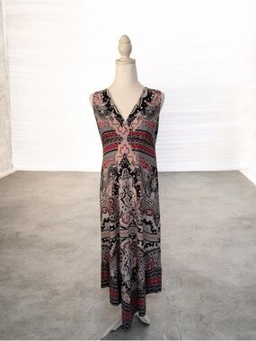 INC Paisley Print Sleeveless Maxi Dress Size M